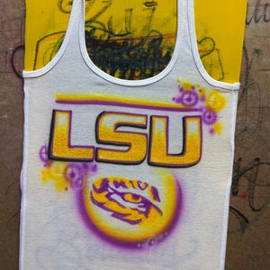 Custom Airbrush College Team TANK TOP Designed Front and Back Miss