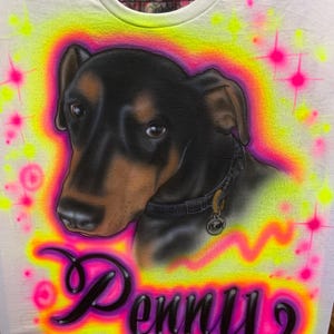 PET PORTRAIT Airbrush T-Shirt - Personalized Design spray paint