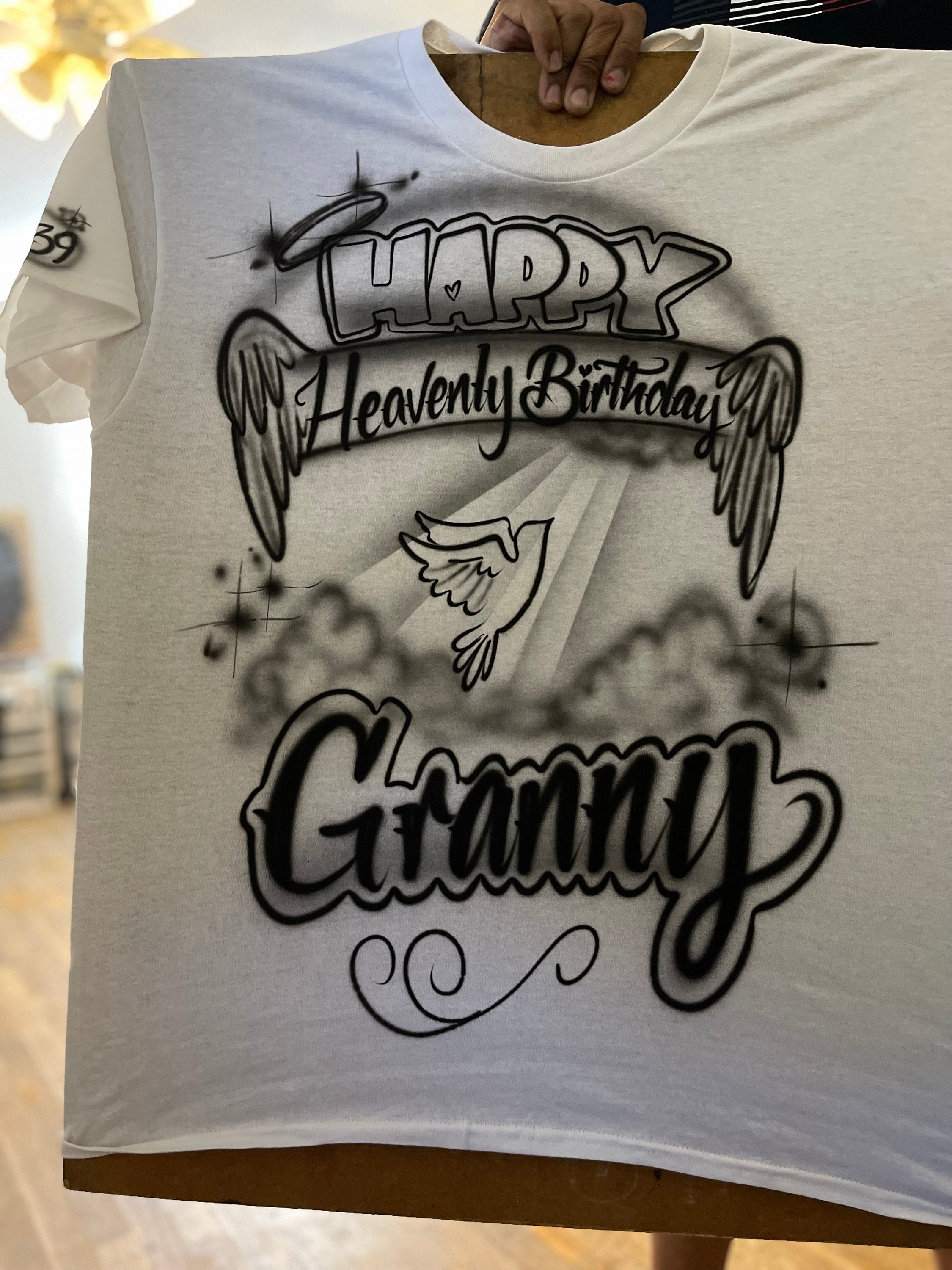 Custom Airbrush Tshirt Memorial Design R.I.P Picture Shirt Etsy