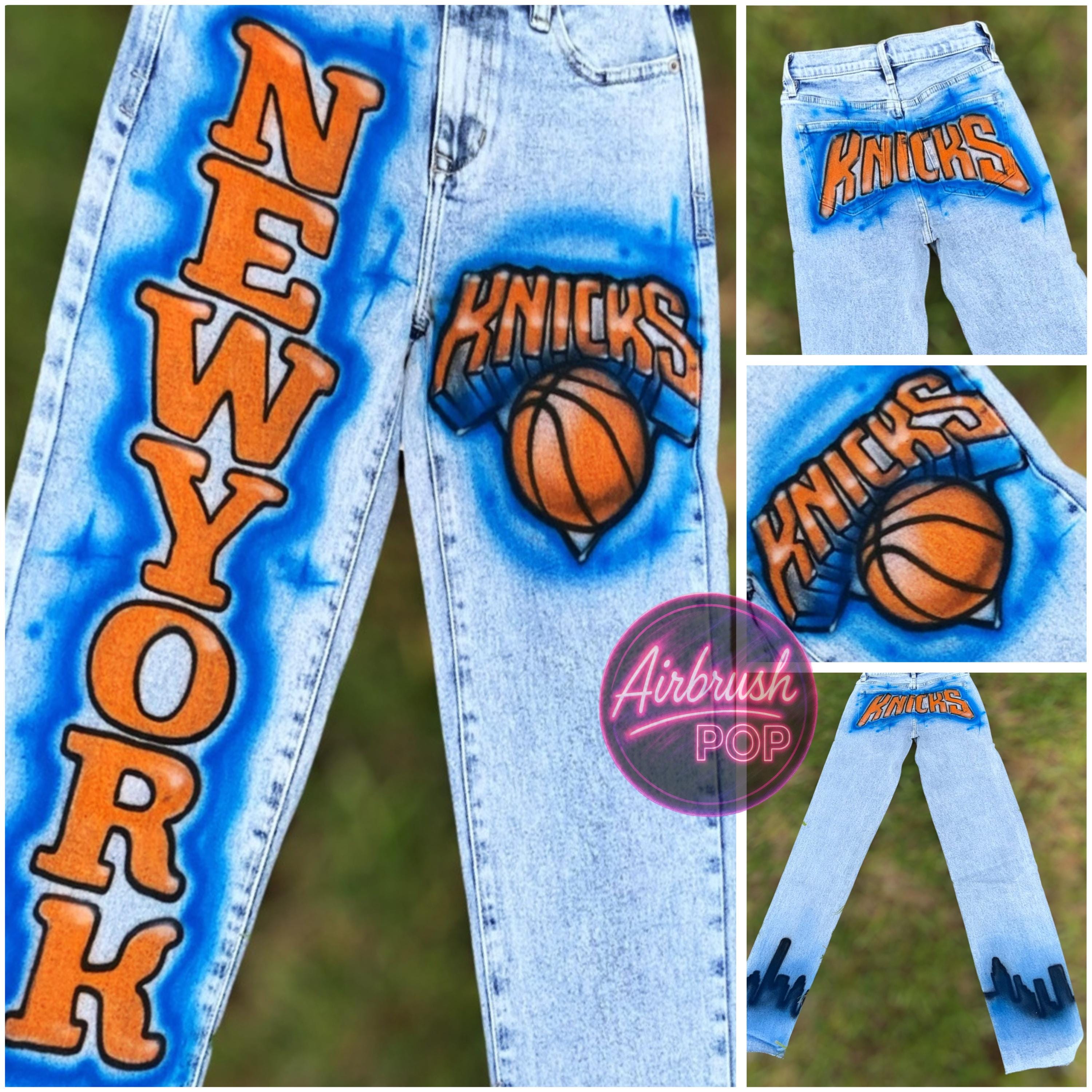 90s Painted Jeans - Etsy