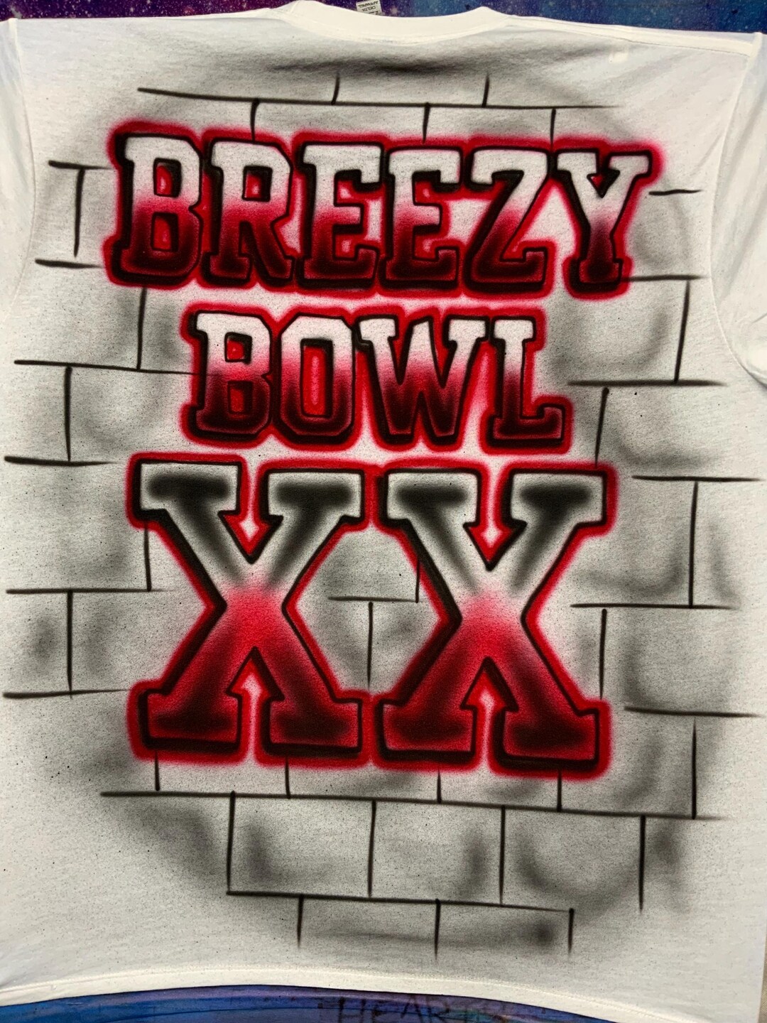 Airbrush Breezy CB Bowl Concert Shirt Spray Brown Paint Chris - Etsy