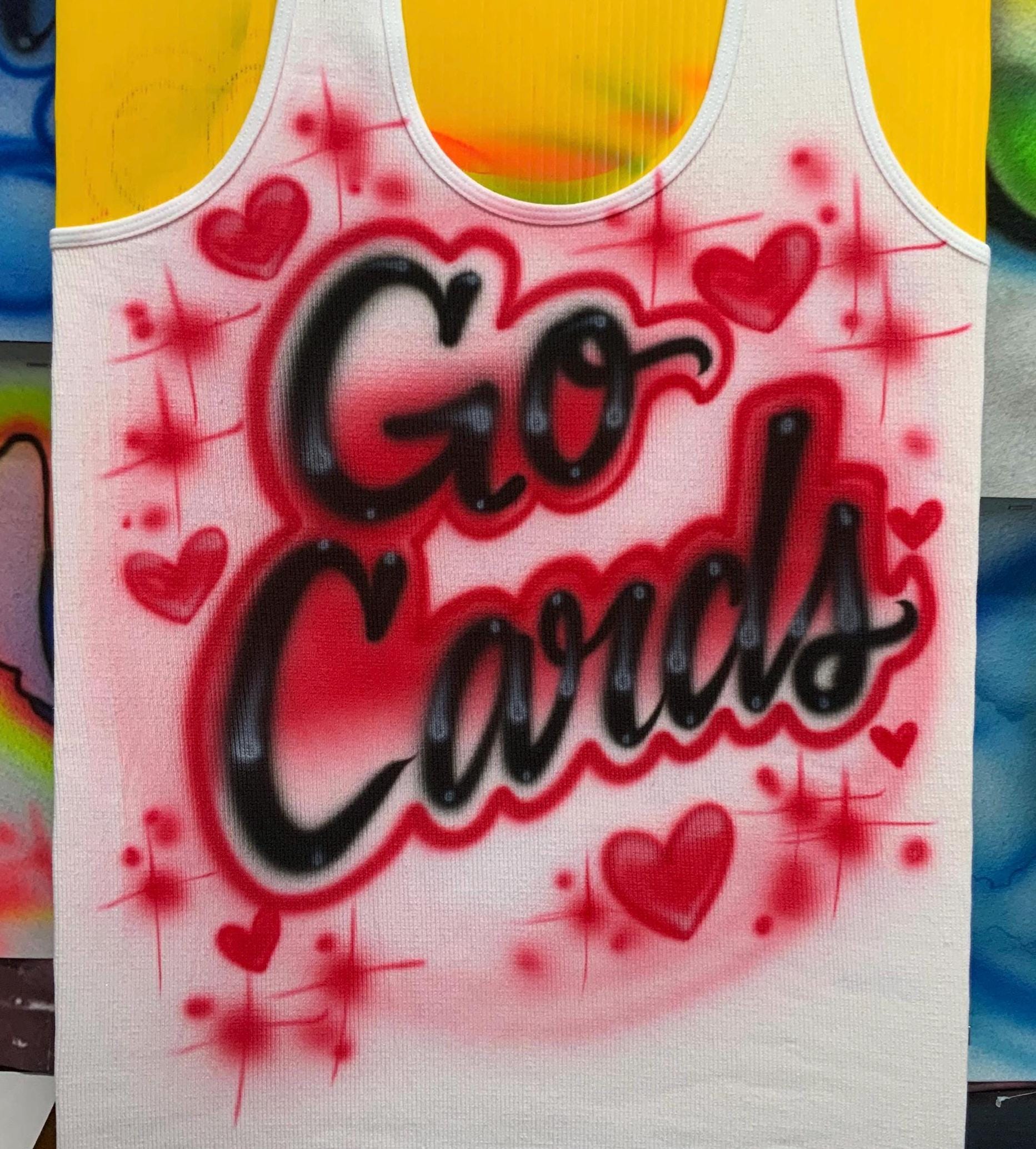 Custom Airbrush Game Day Ribbed Tank Top, Personalized Football