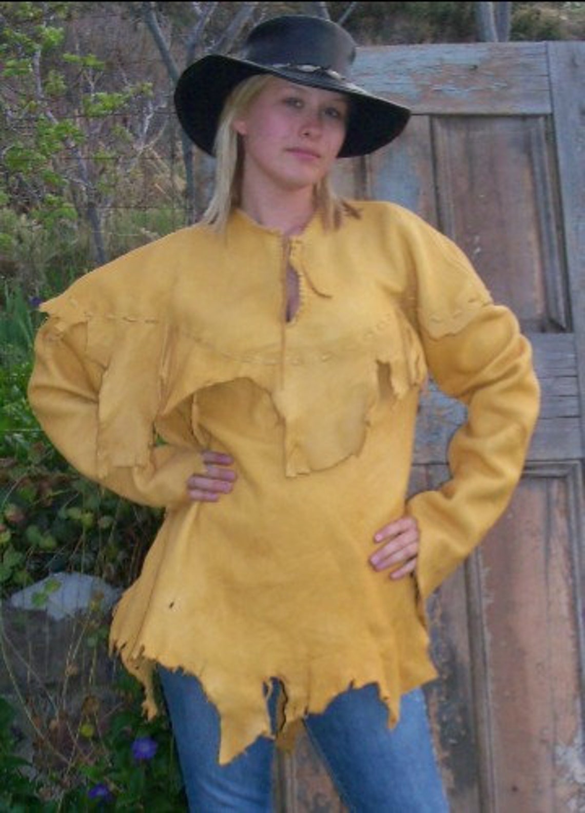 Custom Leather Shirt Buckskin Western Indian Style Pullover Etsy