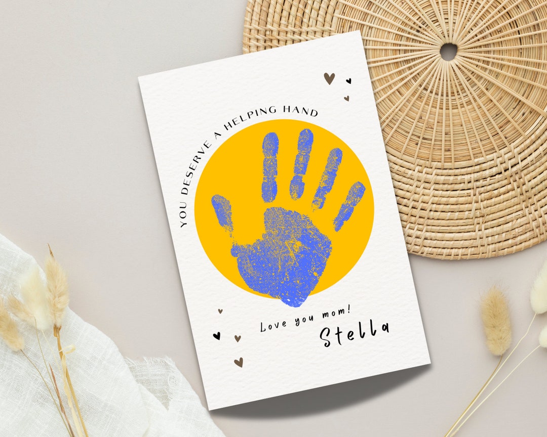 Printable Mother's Day Handprint Card - Toddler DIY Project ...