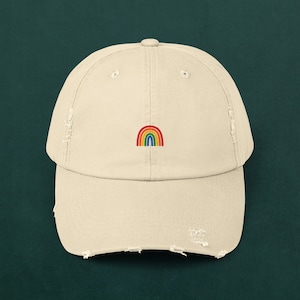 LGBTQ Hat for Pride Rainbow Pride Hat Subtle Pride Accessory Queer Gift LGBTQ Gift for Christmas LGBTQ Christmas GiftHat Dad Hat for Pride