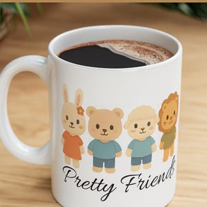 Cute Animal Friends Ceramic Mug - Perfect Gift for Kids, Baby Showers, Family Gatherings, or Just Because! Kids Mug, Animal Mug, Cute [...]