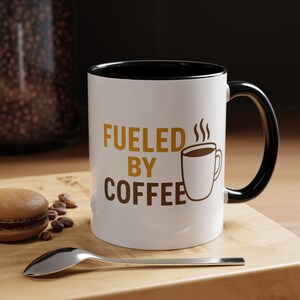 Coffee Lover&#39;s Accent Mug - Perfect for Daily Use, Gift for Coffee Enthusiasts, Unique Kitchen Decor, Motivational Drinkware