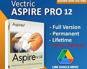Vectric Aspire 12 - License key - Full Version CNC Carving & Routing Software Lifetime | Aspire 12 PRO version