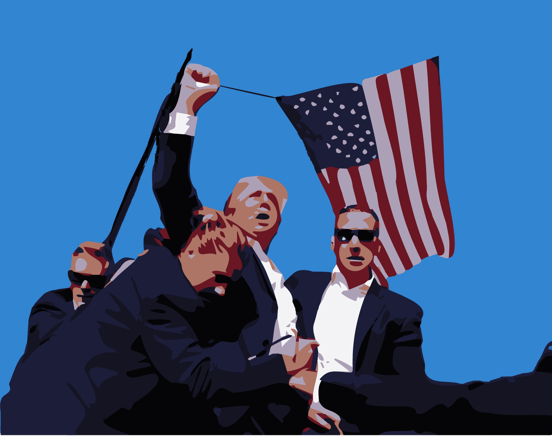 Historical HI-RES Vector of Donald Trump Shooting Vector, Trump ...