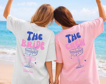 JGA Shirt personalisiert, Junggesellinnenabschied Shirts, JGA Frauen, Gruppen T Shirt, Malle Shirt, Backprint, Bride Shirt, Crew, Hochzeit