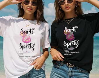 Sarti Spritz Shirt, Sarti Statement, Summer Drinks Club Vibes, Lillet Wild Berry, Aperol Spritz, Cocktails, Drinks, Back Print, JGA Shirt