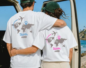 travel shirt, gift for frequent travelers, beach shirt, wanderlust, airplane lover, aviation style, airplane enthusiast, world map design