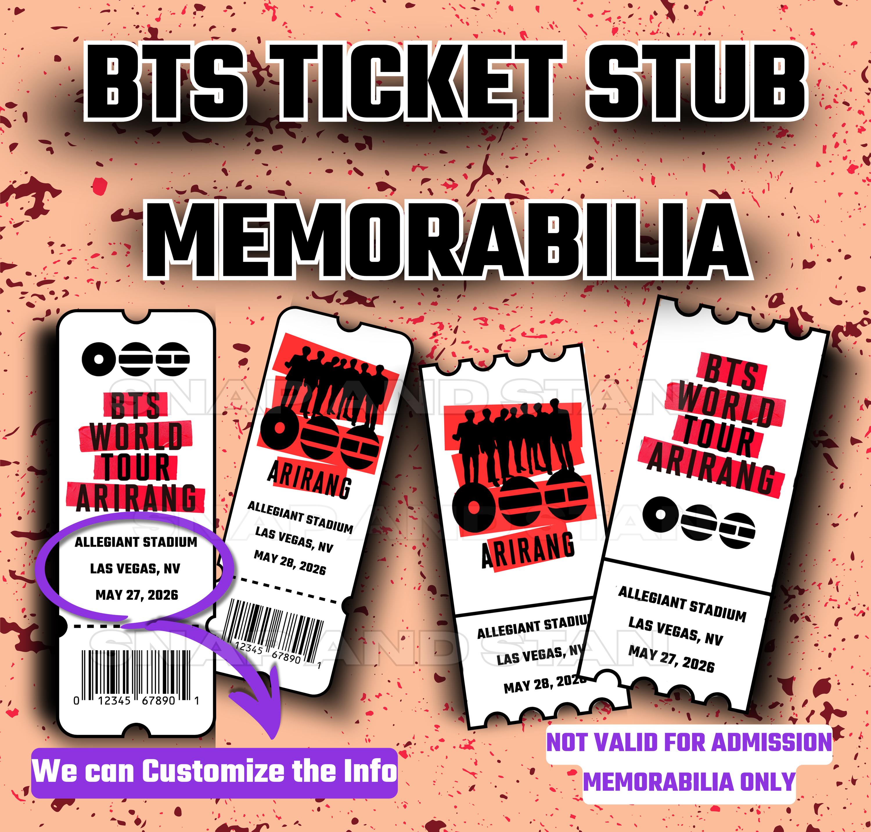 Ticket Stub Bts - Etsy
