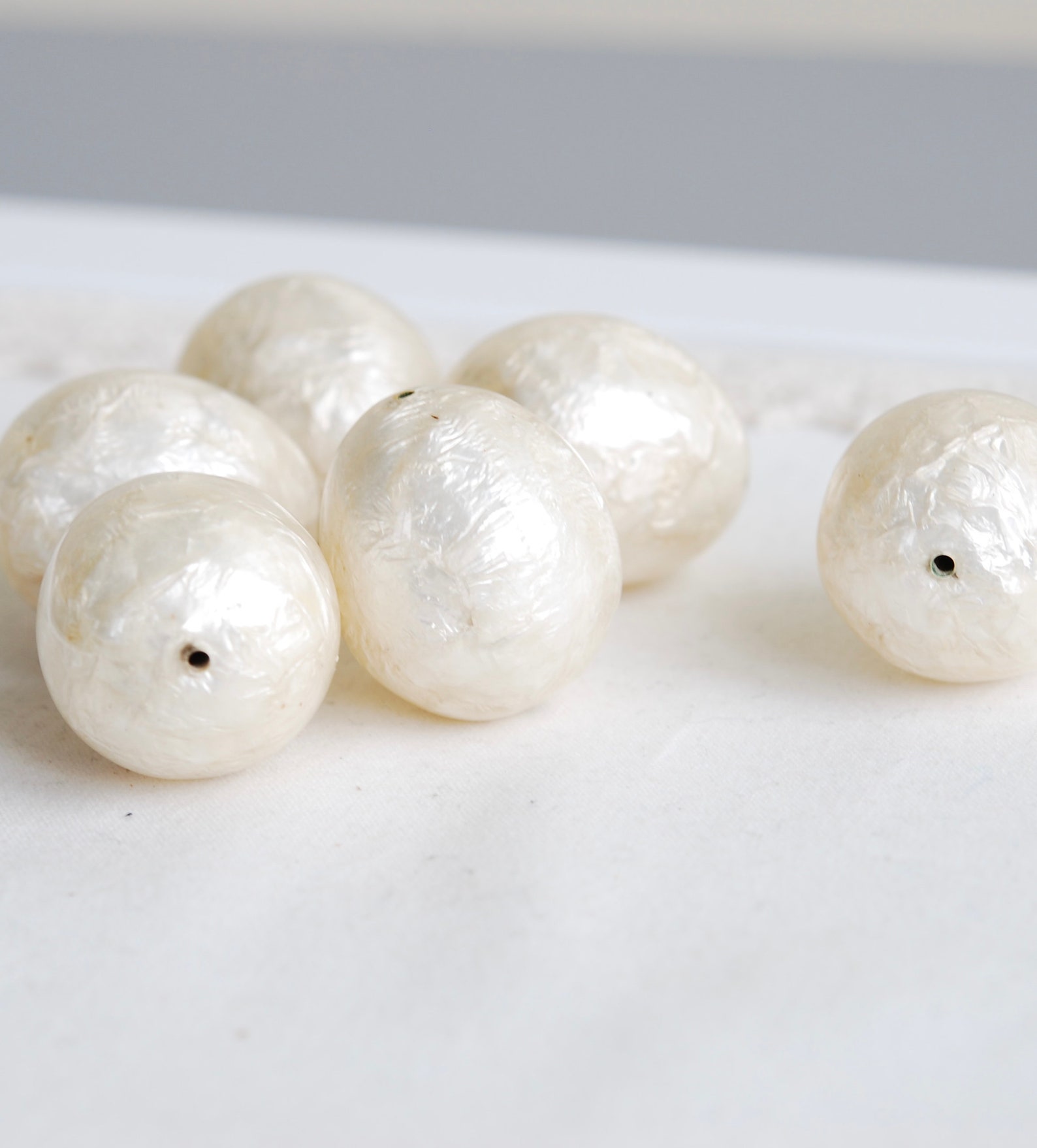 Capiz Shell Beads Egg Shape in 3 Sizes/shell Beads/capiz Beads/sea