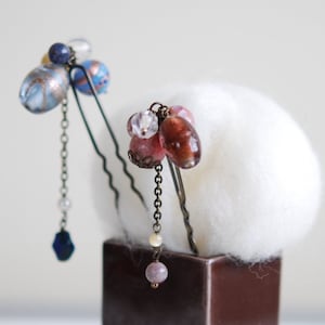 Kanzashi hair stick/hair jewelry/japanese hair pin/geisha stick/unique asian gift/mothers day gift/birthday gift/cosplay hair accessory