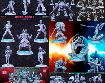 Pack Miniature STL Anime/Movies/Games - STL File for 3D Printers - 50GB