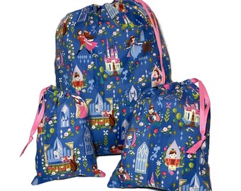 Princess FABRIC GIFT BAG Birthday Gift Bag Reusable Little Brier Rose Friendly Toy Bag