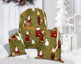 Reusable Christmas Fabric Gift Bag: Eco-Friendly Santa Sack