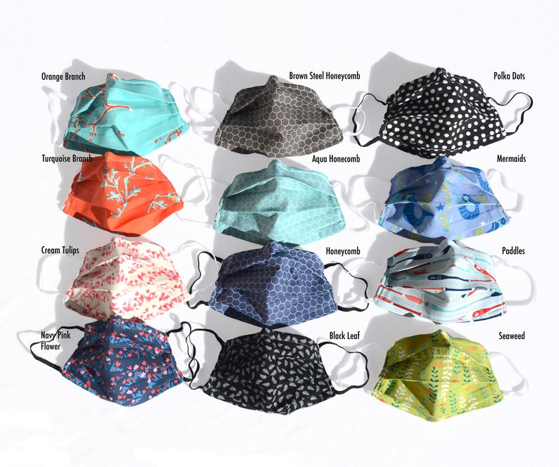 Spring QUILTERS COTTON FACE Mask with Nose Wire Washable Etsy