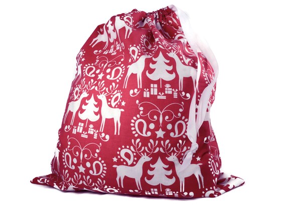 Blank Santa Sack Christmas Fabric Gift Bag Large Santa Sack | Etsy