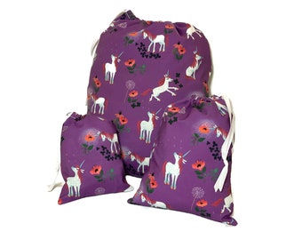 Uni the Unicorn FABRIC GIFT BAG Birthday Gift Bag Reusable Eco Friendly Toy Bag