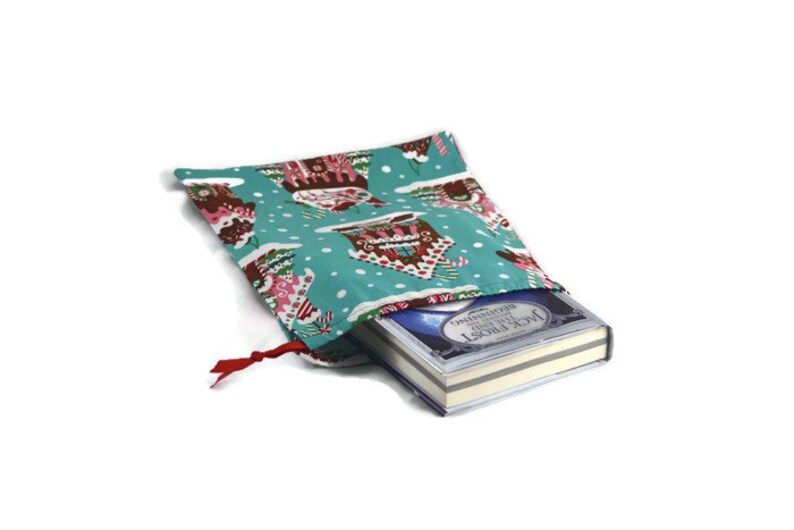 Gingerbread House Fabric Gift Bag Small Christmas Gift Bag