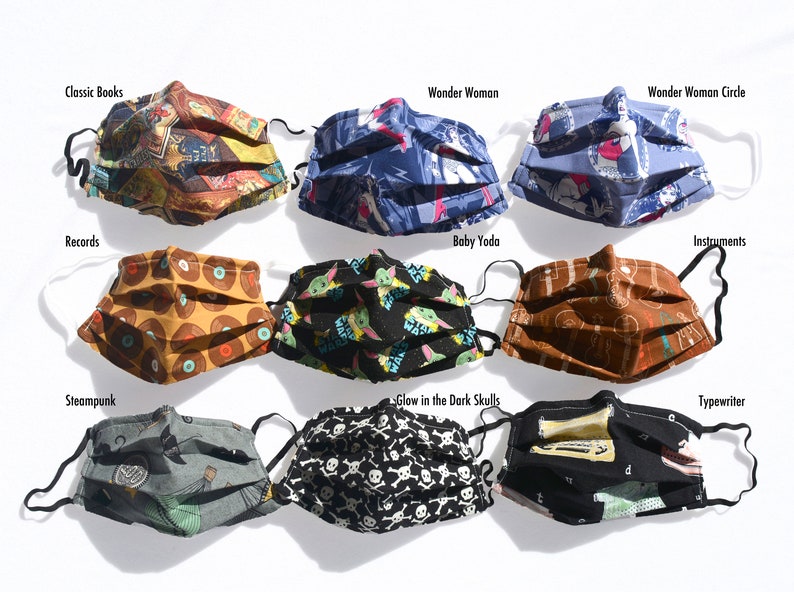 Spring QUILTERS COTTON FACE Mask with Nose Wire Washable Etsy