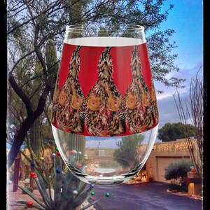 Roadrunner Woman Stemless Wine Glass, 11.75oz by Jilly Jesson