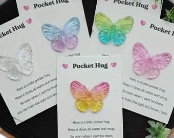 Butterfly Pocket Hug, Resin Keepsake Token of Love, Support, and Sympathy Gift, Butterfly Token, Resin Comfort Gift Support, Thinking of You