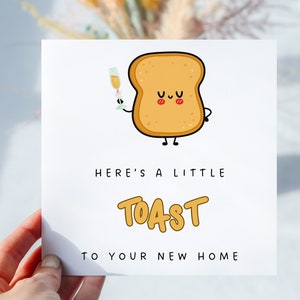 Un petit toast pour votre nouvelle maison Carte de pendaison de crémaillère amusante pour votre nouvelle maison Carte personnalisée de félicitations pour votre nouvelle maison