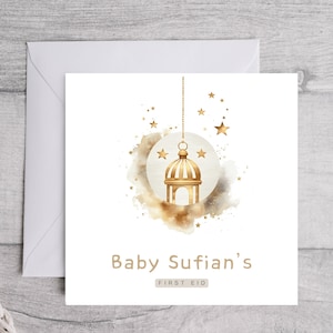 Ramadan Gift For Baby Ramadan First Eid Gift Muslim Gifts For Muslim Baby Arabic Eid Gifts Eid Personalised Eid Mubarak Cards For Eid