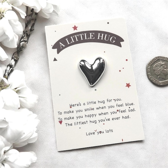 Pocket Hug Gift | Little Hug Keepsake Heart Token | Thinking of You Gift | Small Token of Love | Long Distance Gift for Friend or Family