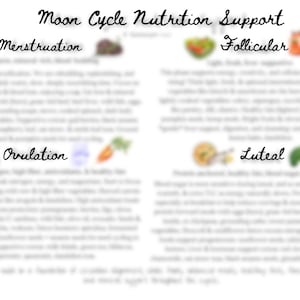 Cycle Syncing Nutrition Fridge Magnet - Moon Cycle Support