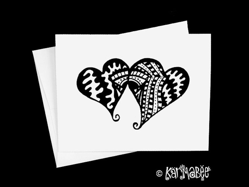 Heart Notecard Blank Inside Single Card image 1