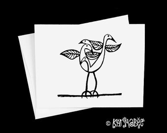 Birds Note Card Blank Notecard