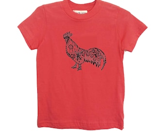 Red Rooster Kids Tshirt Size 2 3 4 5