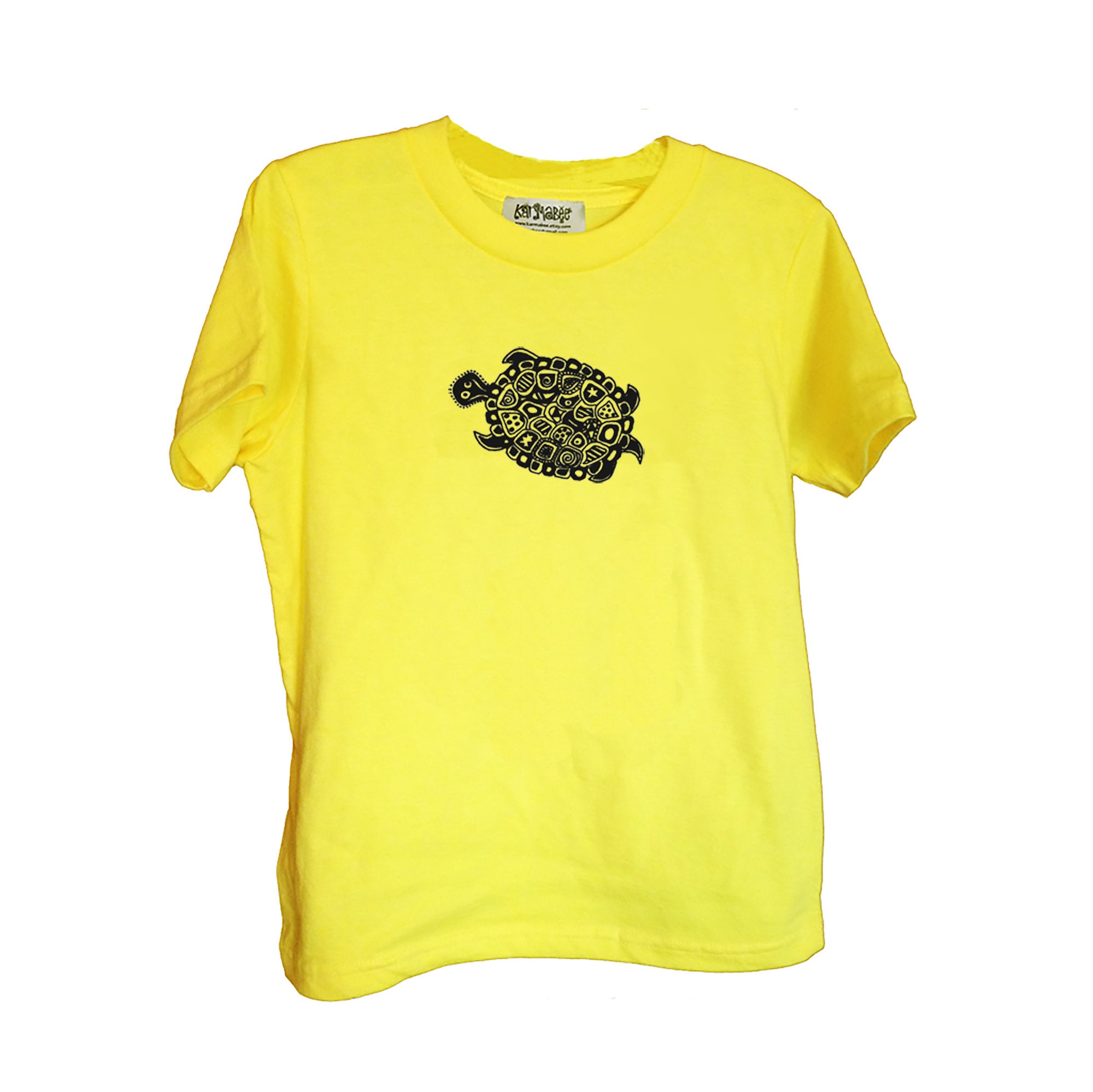 Yellow Turtle Kids T-shirt Tee Sized 2 