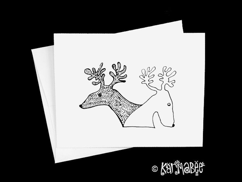 Reindeer Notecards image 1
