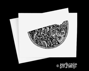 Watermelon Notecard Blank Inside