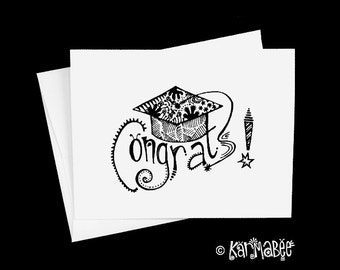 Graduation Card Congrats Notecard Blank Inside Single Card