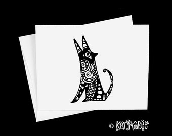 Coyote Note Card Blank Notecard