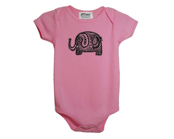 pink elephant baby clothes