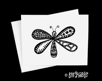 Dragonfly Note Card Blank Notecards