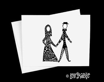 Wedding Card Single Notecard Blank Inside