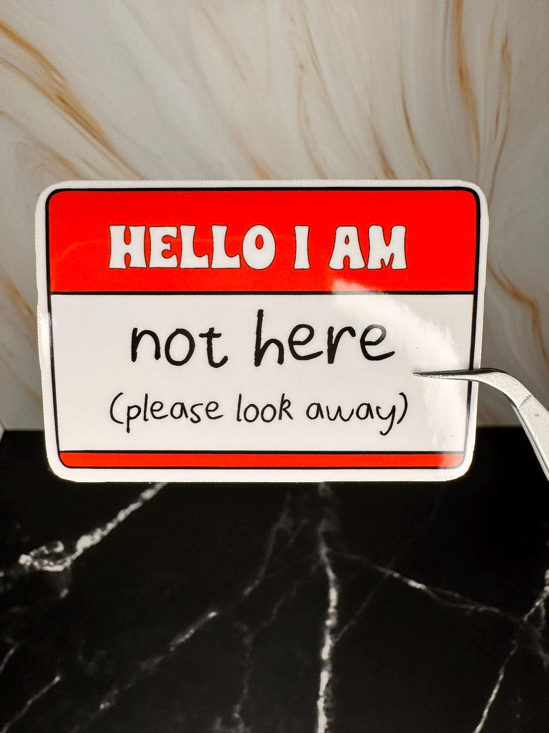 Not Coming Sticker Not Here (please Look Away) Vinyl Sticker. - Etsy