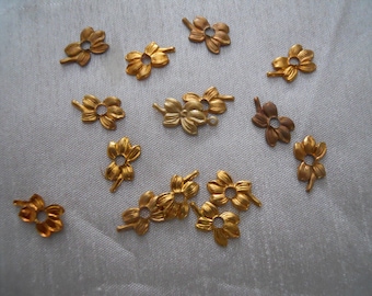 Vintage Metal Tiny Flower Findings
