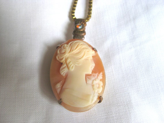 Antique Vintage Carved Italian Shell Cameo Neckla… - image 2
