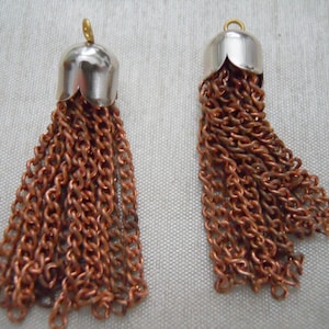 Pair Vintage Chain Tassel
