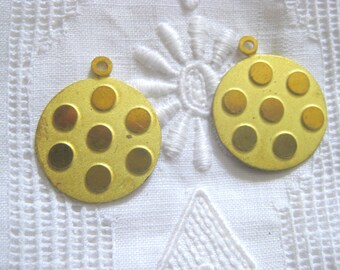 Pair 18mm Industrial Brass Stamping