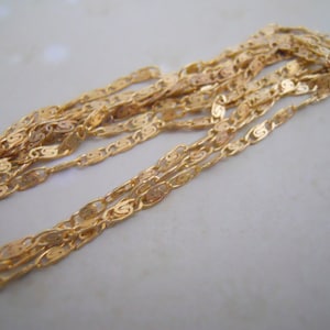 5 Ft Vintage  Brass Filigree  Chain